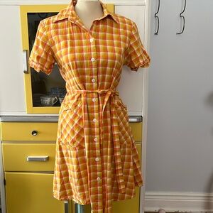 Candy corn shirt dress